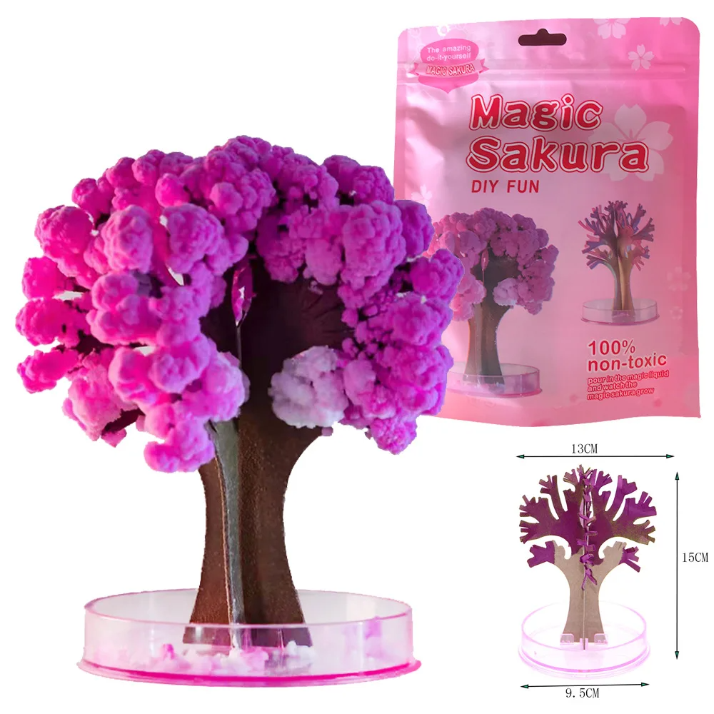 Cool Magic Japanese Sakura Tree Toy Brand New Made in Japan Pink Magically  Decorative Growing Paper Christmas Trees Baby Toys