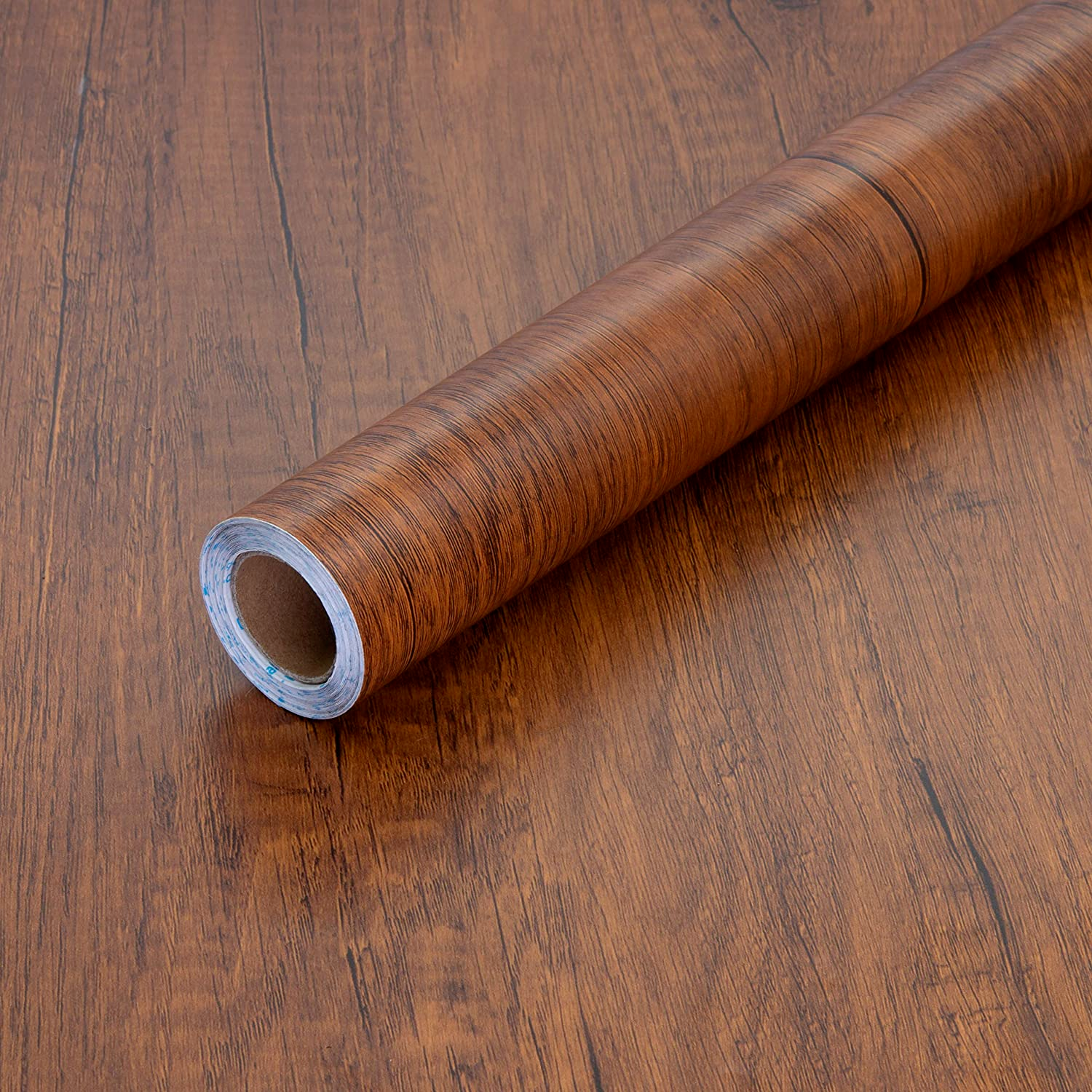 Self-Adhesive Peel and Stick Wood Grain Wallpaper for Home, 17.71
