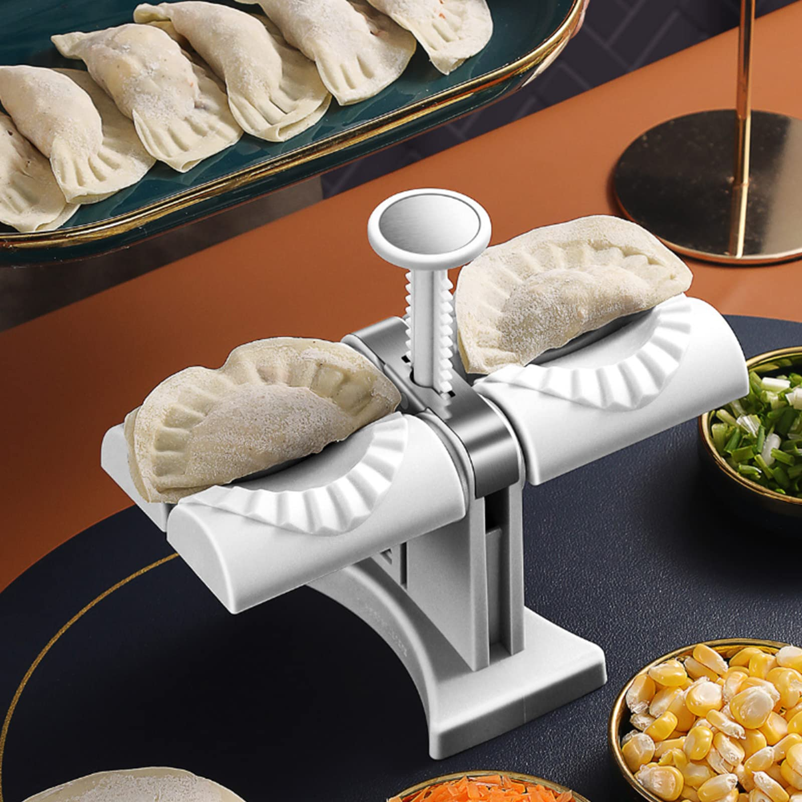 Amazon.com: Dumpling Maker Automatic Dumpling Maker Machine Household  Double Head Stainless Steel Manual Dumpling Maker Mould : Home & Kitchen