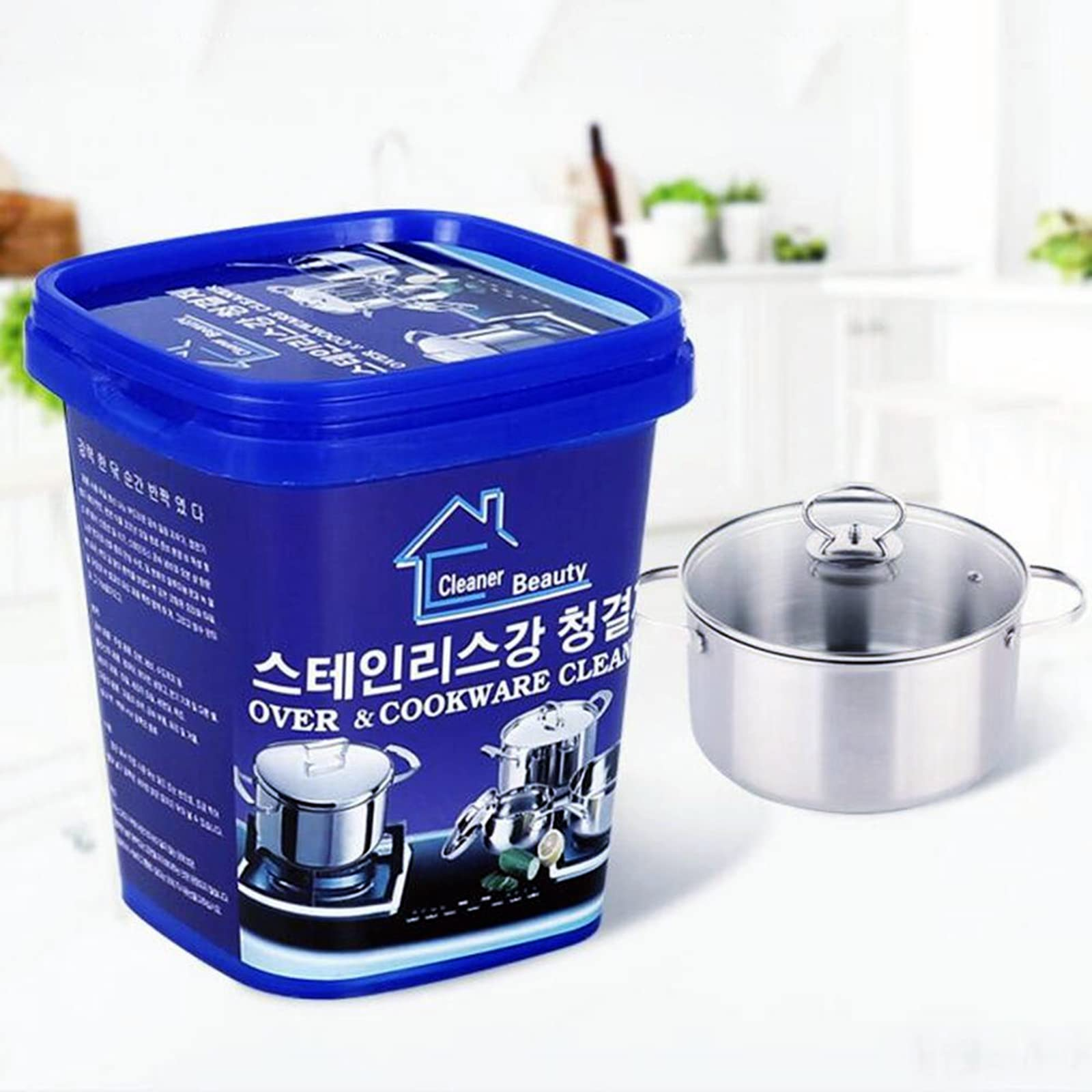 Stainless Steel Cleaning Paste, Powerful Cookware Rust Removal Cleaner,  Multi-purpose Cleaner and Polishing Agent, Kitchen Cleaning Oil Stains,  Remove ...