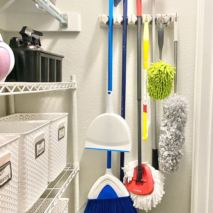Mop Broom Holder Mount Only $7 On Amazon Includes Slots Retractable Hooks |  peacecommission.kdsg.gov.ng