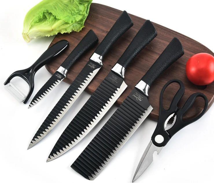 6pcs Kitchen Knife Set Stainless Steel - Cut Price online shopping